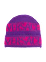 Versace Kids bonnet à logo imprimé - Rose