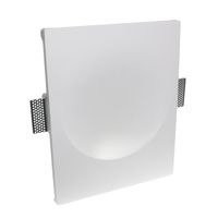 Wandlamp inbouw Gips 'Marloes' stuc lamp GU10 wit groot modern 350mm - thumbnail