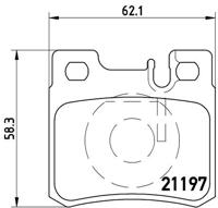 Remmenset, remschijf BREMBO, Remschijftype: Binnen geventileerd, Inbouwplaats: Achteras: , u.a. für Mercedes-Benz