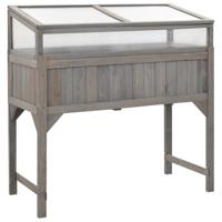 vidaXL Plantenbak verhoogd met kas 110x54x120 cm massief vurenhout