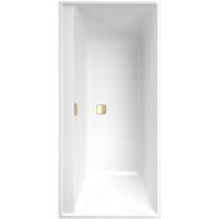 Villeroy & Boch Collaro bad rechthoek 160x75cm m/badwaste champagne wit UBA160COR2EV01 - thumbnail