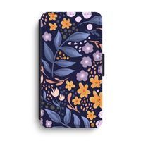 Flowers with blue leaves: iPhone XS Max Flip Hoesje - thumbnail