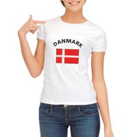 T-shirt met vlag Deense print voor dames - thumbnail