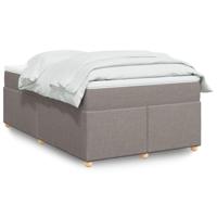 vidaXL Boxspring met matras stof taupe 120x190 cm, boxspring, ledikant, bedframe, bed, boxspring bed, bedbodem, seniorenbed, senioren bed