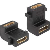 DELOCK Adapter HDMI-A bus > A bus 90G schuin met schroefaansluiting