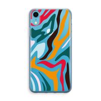 Colored Zebra: iPhone XR Transparant Hoesje - thumbnail