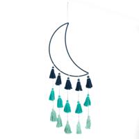 Handgemaakte Macramé Hanger - Blauwe Maan - Voor goede Nachtrust (50