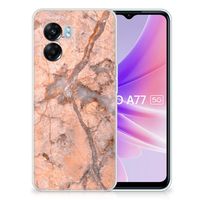 OPPO A77 | A57 5G TPU Siliconen Hoesje Marmer Oranje