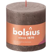 Bolsius kaars rustiek shine 10x10 cm taupe