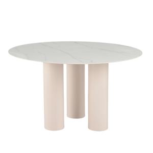 Eettafel Wout Keramisch Wit Rond 130cm - Giga Meubel