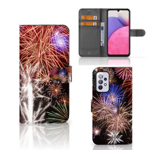 Samsung Galaxy A33 5G Wallet Case met Pasjes Vuurwerk