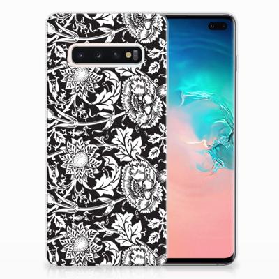Samsung Galaxy S10 Plus TPU Case Black Flowers Samsung Galaxy S10 Plus TPU Case Black Flowers