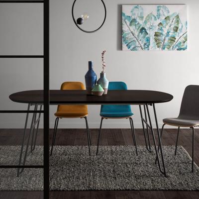 Kave Home Uitschuifbare Ovale Eettafel Milian 170 - 320 x 100cm - Zwart - Ovaal Kave Home Uitschuifbare Ovale Eettafel Milian 170 - 320 x 100cm - Zwart - Ovaal