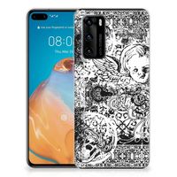 Silicone Back Case Huawei P40 Skulls Angel