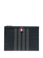 Thom Browne petit porte-documents à détail 4 bandes signature - Bleu