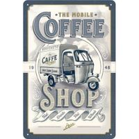 Nostalgic Art The Mobile Coffee Shop decoratief plaat/bord voor binnen Metaal Meerkleurig - thumbnail