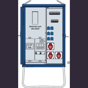 AS Schwabe A-V-E 3 44 kVA Bouwstroomverdeler 61833 400 V 80 A