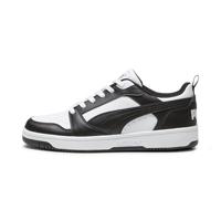 PUMA Unisex Rebound V6 Low Sneaker, Puma Wit Puma Zwart Puma Wit, 44.5 EU