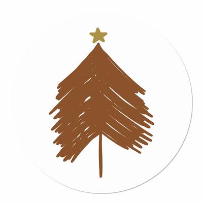 Muurcirkel Kerstboom Bruin 120 White PVC Ophangsysteem Muurcirkel Kerstboom Bruin 120 White PVC Ophangsysteem