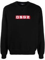 DSQUARED2 sweat en coton à patch logo - Noir