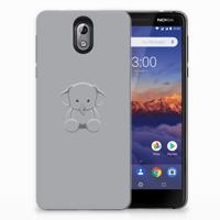 Nokia 3.1 (2018) Telefoonhoesje met Naam Grijs Baby Olifant