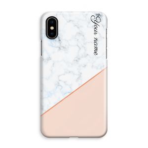 Marmer in stijl: iPhone XS Max Volledig Geprint Hoesje