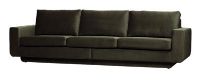 BePureHome 3-zits Bank 'Fame' Velvet, kleur Donkergroen