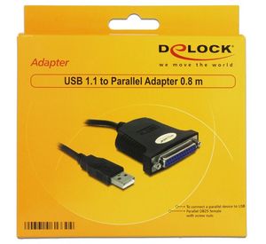 Delock 61330 Adapter USB 1.1 male > 1 x Parallelle DB25 female