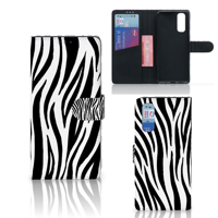 OPPO Find X2 Telefoonhoesje met Pasjes Zebra