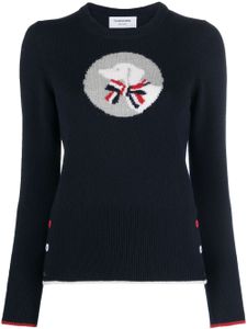 Thom Browne pull Hector & Bow en laine vierge - Bleu