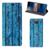 Sony Xperia 10 Book Wallet Case Wood Blue - thumbnail