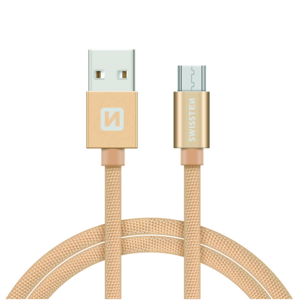 Swissten Micro-USB naar USB kabel - 0.2M - Goud