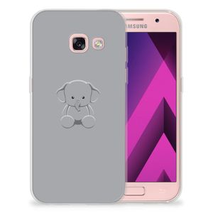 Samsung Galaxy A3 2017 Telefoonhoesje met Naam Grijs Baby Olifant