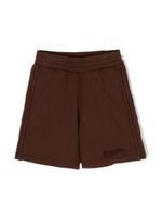 Jacquemus short de sport à logo brodé - Marron - thumbnail