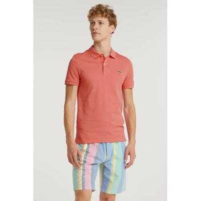 Lacoste slim fit polo zalm