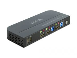 DeLOCK HDMI KVM Switch kvm-switch 4K 60 Hz, USB 3.0, Audio