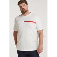 Tommy Hilfiger Big & Tall +size T-shirt Plus Size met logo wit