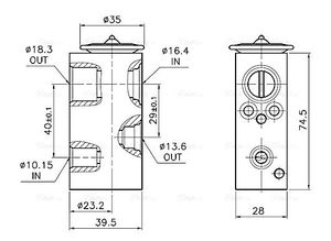 Expansieventiel, airconditioning RT1683