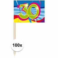 Decoratie prikkers 30 jaar 100 stuks