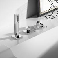 Hotbath Bloke badrandcombinatie mengkraan zonder uitloop chroom