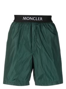 Moncler short de bain à patch logo - Vert