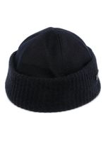 Loro Piana bonnet en cuir à patch logo - Bleu - thumbnail