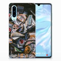 Huawei P30 Siliconen Hoesje met foto Badges