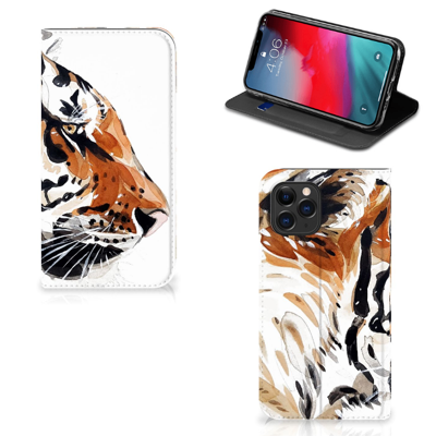 Bookcase Apple iPhone 11 Pro Watercolor Tiger Bookcase Apple iPhone 11 Pro Watercolor Tiger