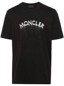 Moncler t-shirt en coton à logo imprimé - Noir