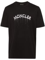 Moncler t-shirt en coton à logo imprimé - Noir