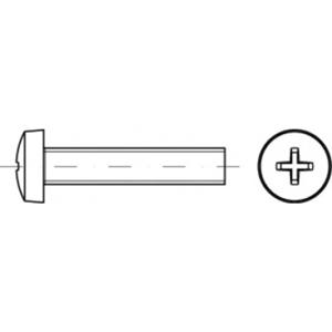 TOOLCRAFT TO-5430756 Lenscilinderschroeven M6 25 mm Kruiskop Phillips Staal Galvanisch verzinkt 500 stuk(s)