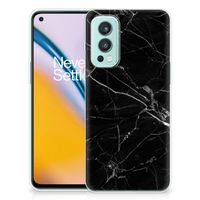 OnePlus Nord 2 5G TPU Siliconen Hoesje Marmer Zwart - Origineel Cadeau Vader