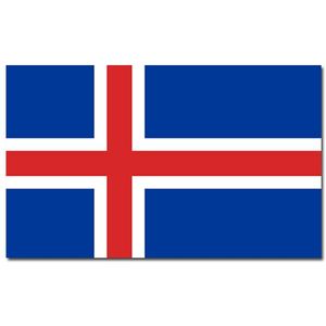 Vlag IJsland 90 x 150 cm feestartikelen