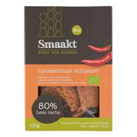 Smaakt Less Carb Lijnzaadchips Chili bio (100 gr)